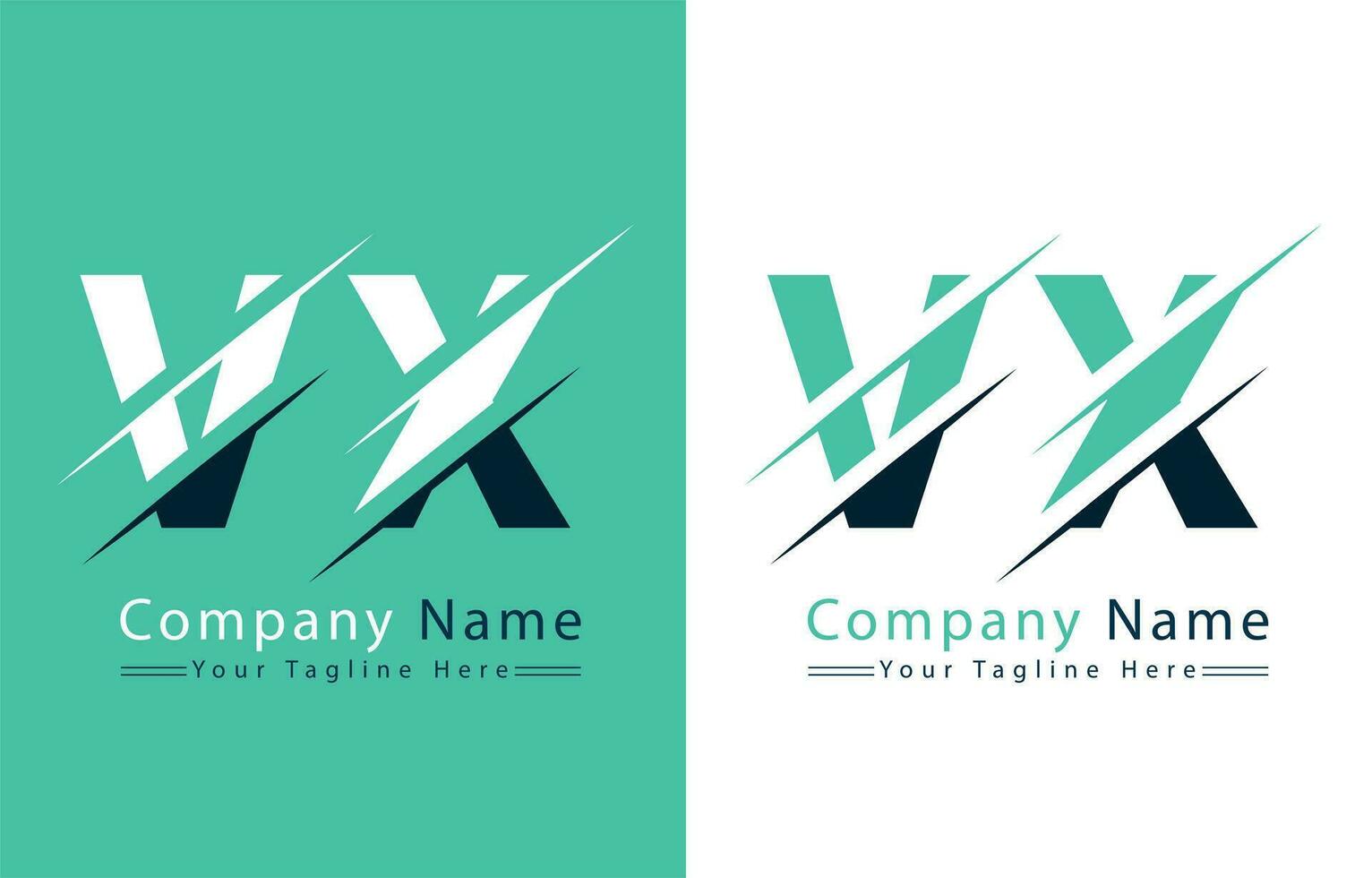 vx brief logo vector ontwerp concept elementen