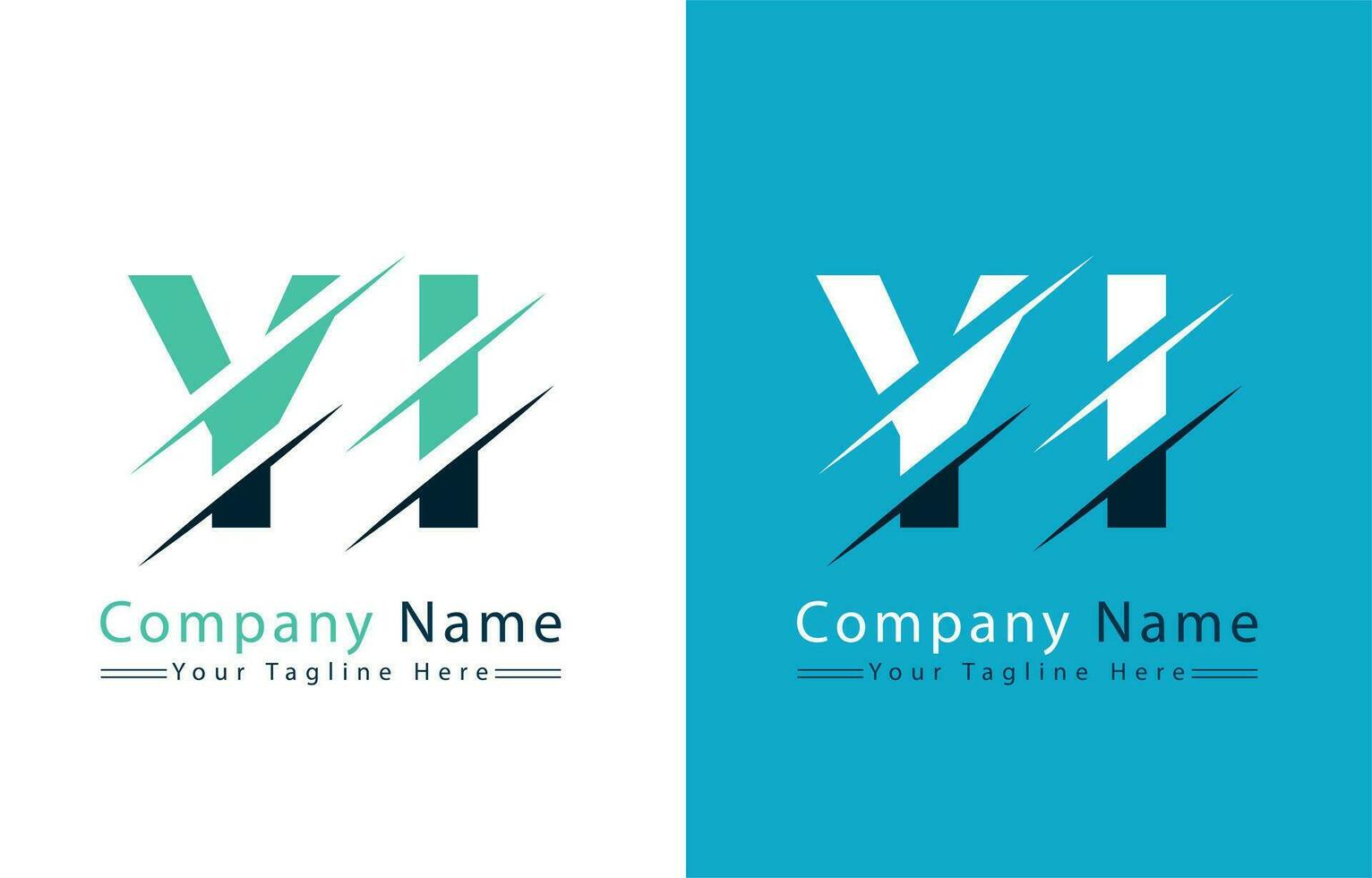yi brief logo ontwerp concept. vector logo illustratie