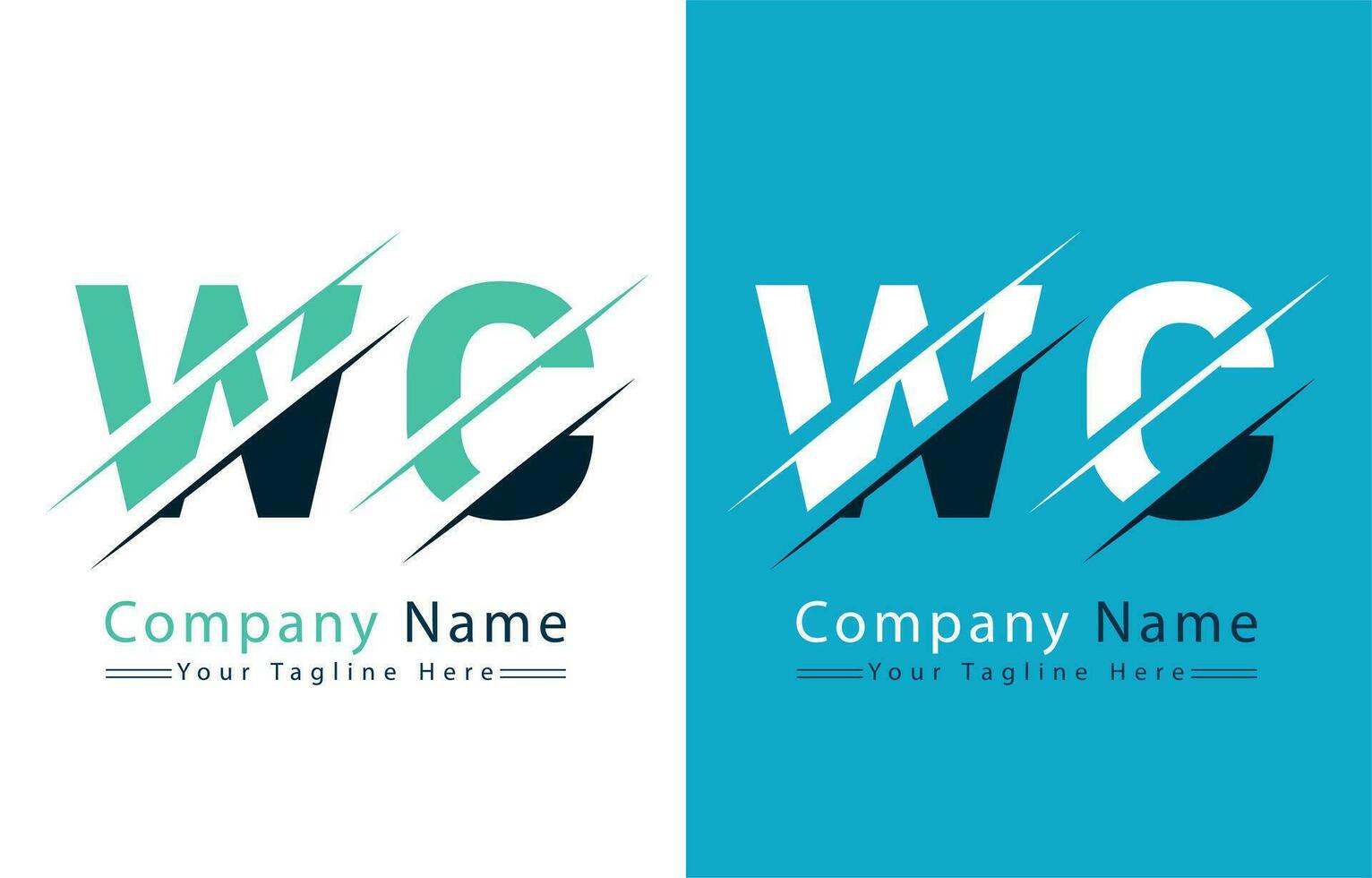 wc brief logo vector ontwerp sjabloon elementen