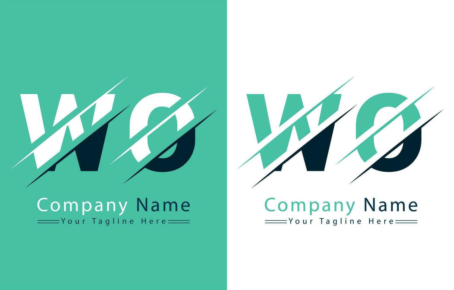 wo brief logo vector ontwerp sjabloon elementen