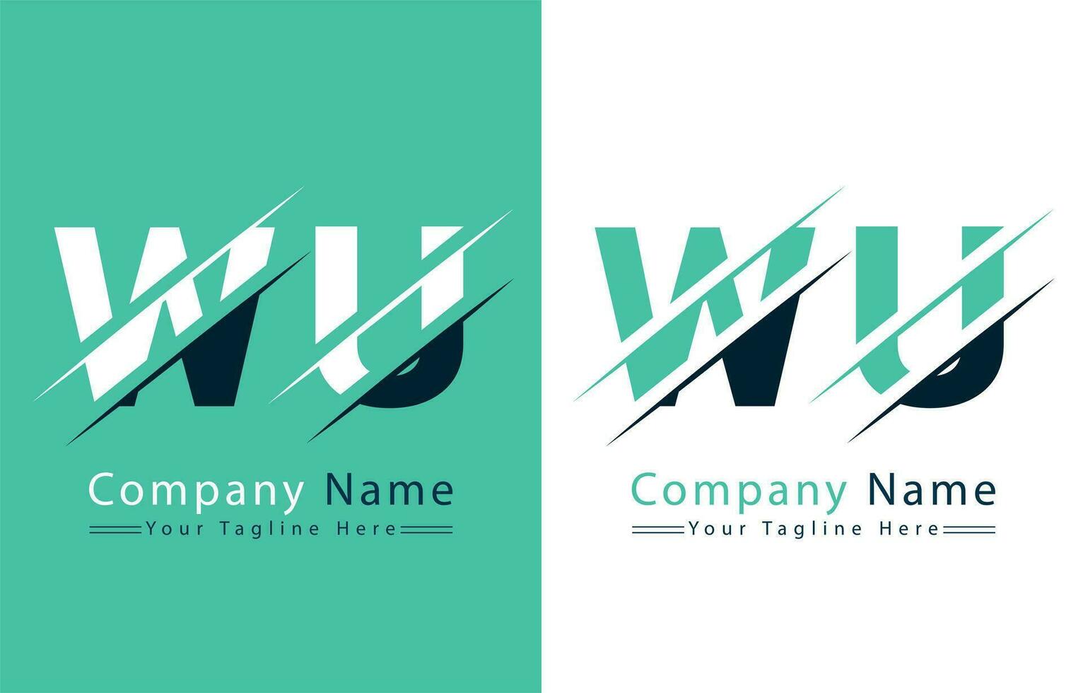 wu brief logo ontwerp sjabloon. vector logo illustratie