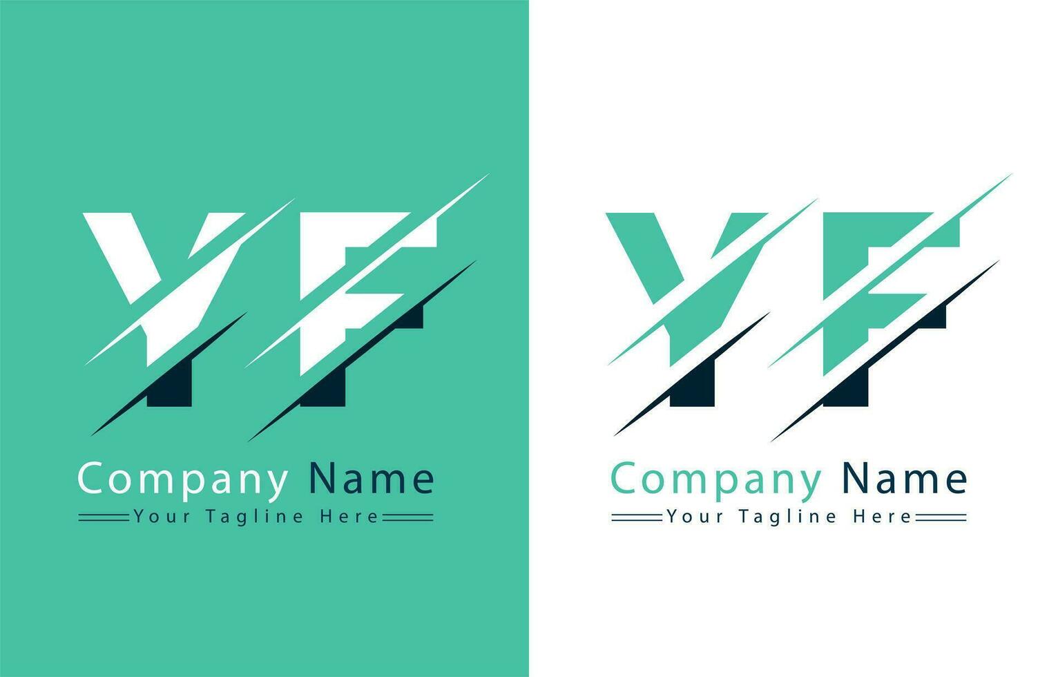 yf brief logo vector ontwerp sjabloon elementen