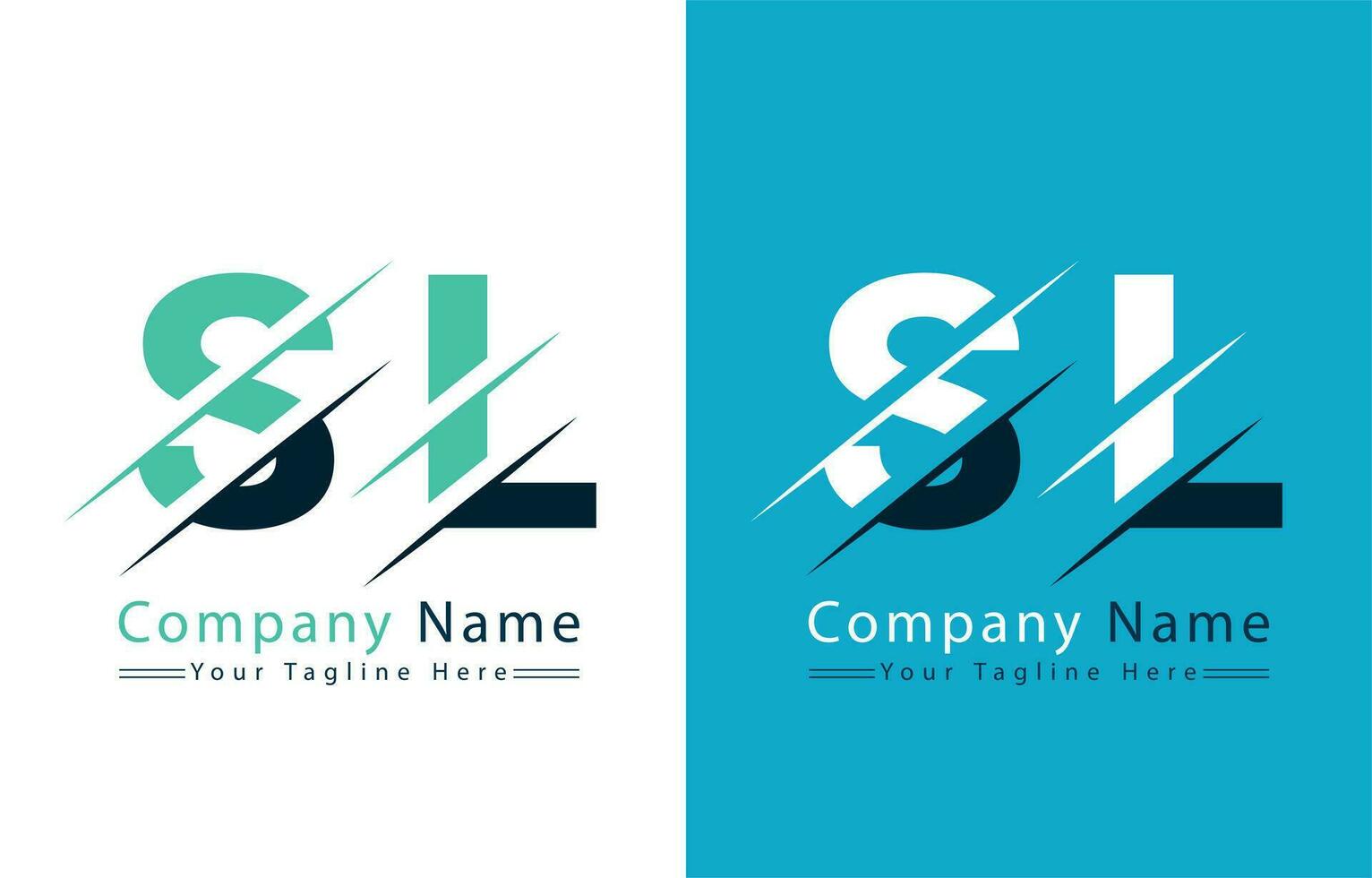 sl brief logo ontwerp concept. vector logo illustratie