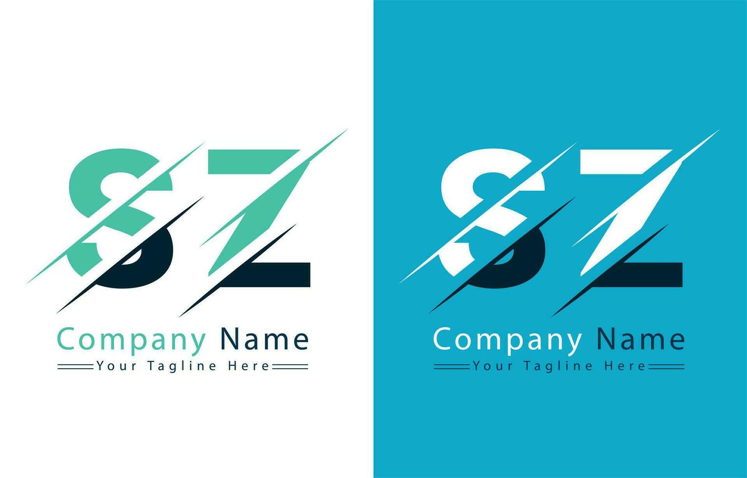 sz brief logo vector ontwerp concept elementen