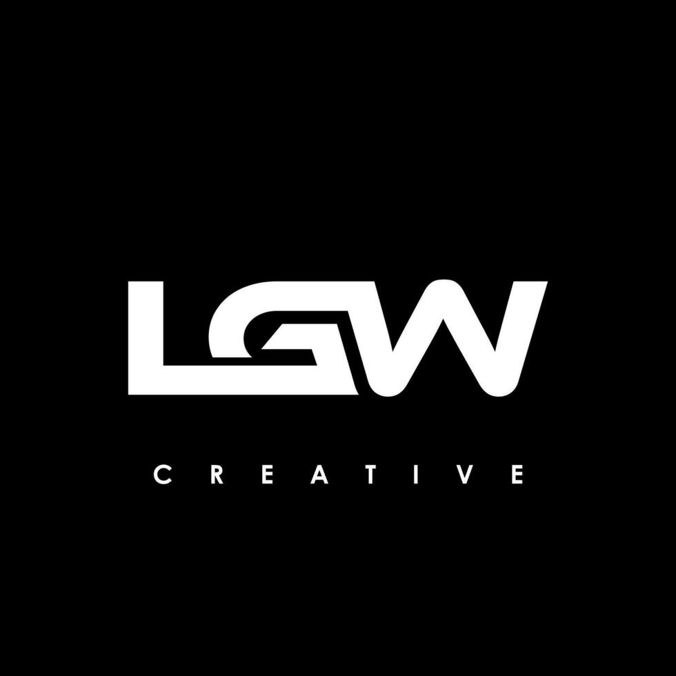 lgw brief eerste logo ontwerp sjabloon vector illustratie