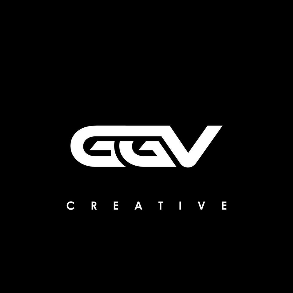 ggv brief eerste logo ontwerp sjabloon vector illustratie