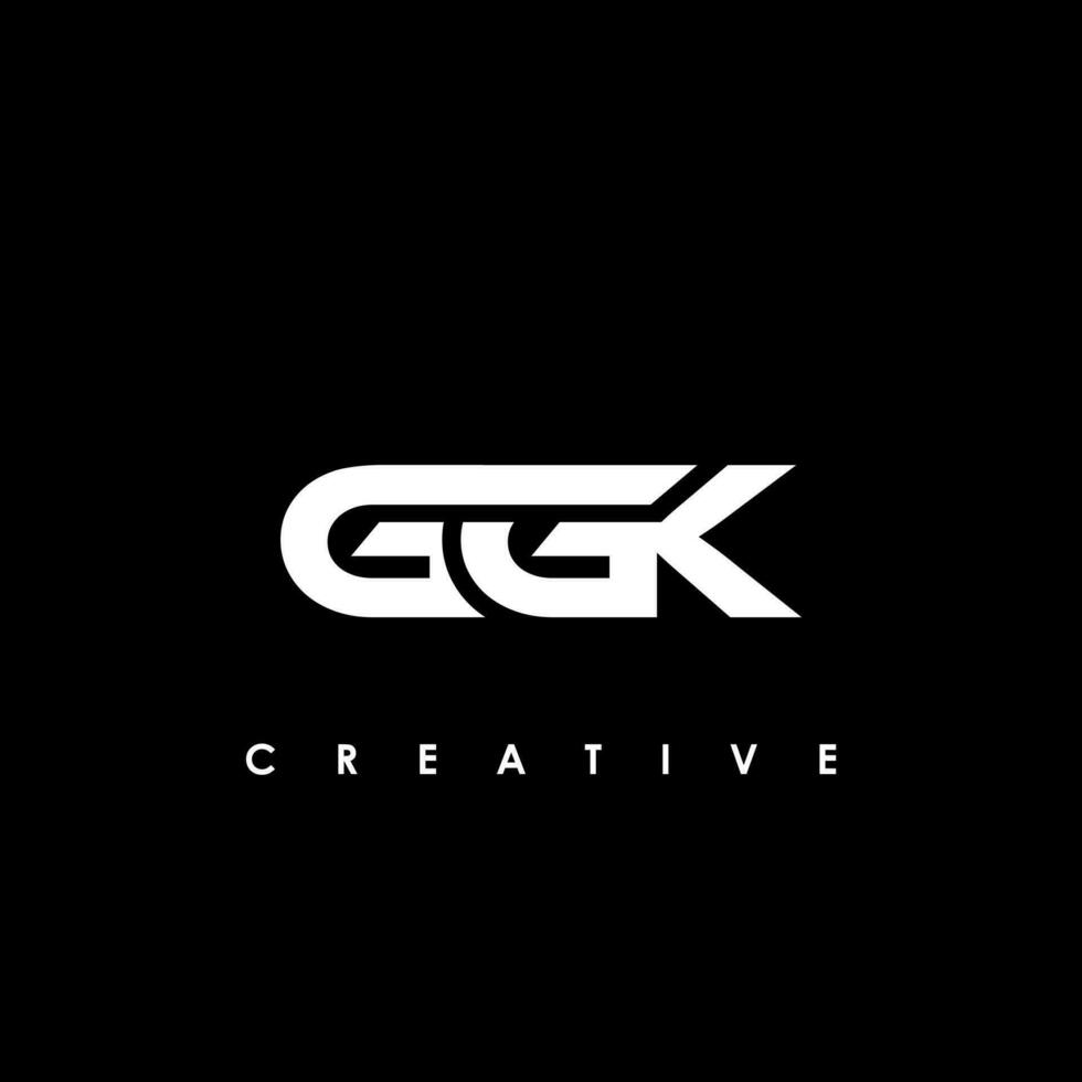 ggk brief eerste logo ontwerp sjabloon vector illustratie