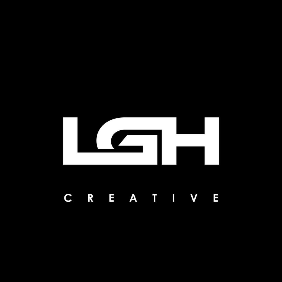 lgh brief eerste logo ontwerp sjabloon vector illustratie