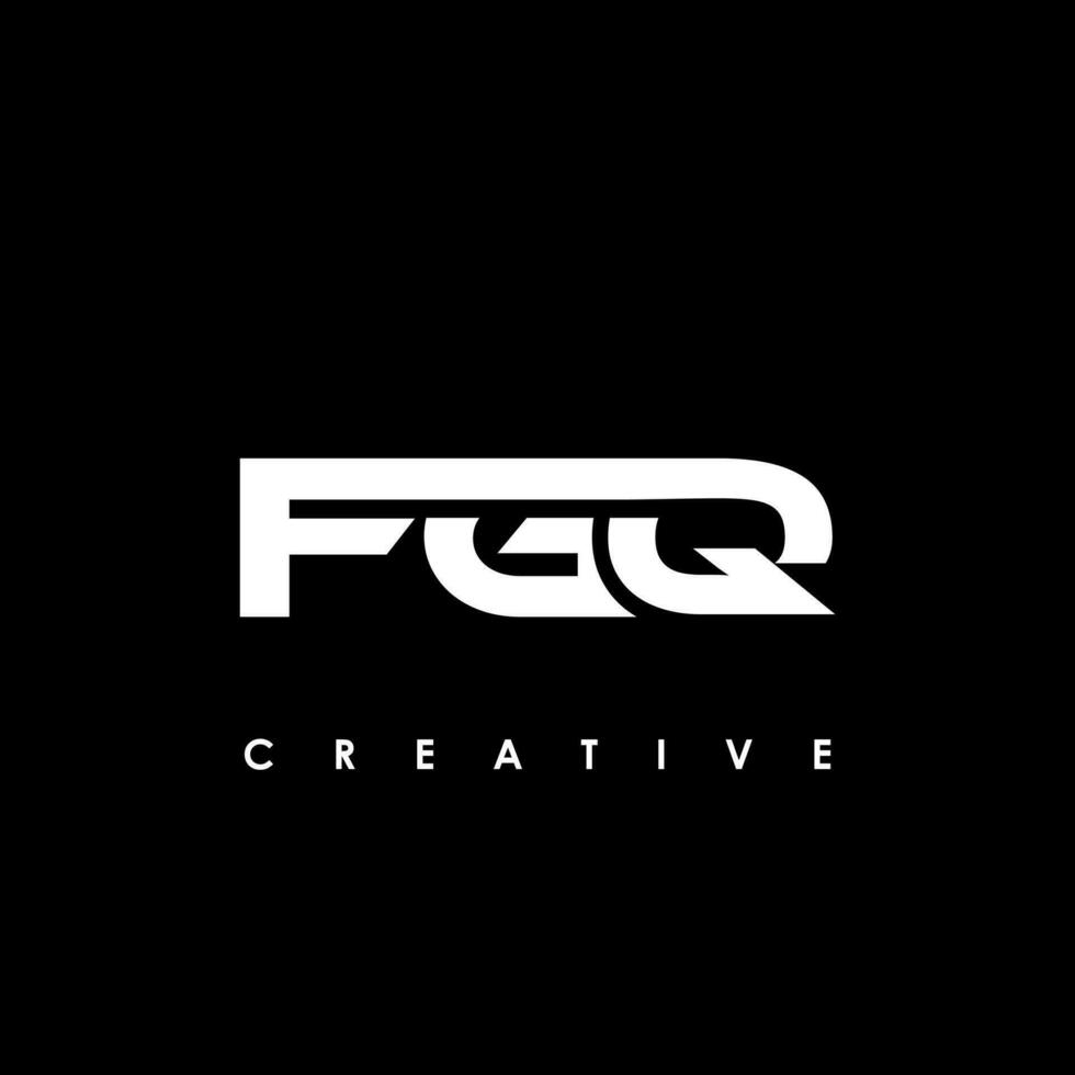 fgq brief eerste logo ontwerp sjabloon vector illustratie