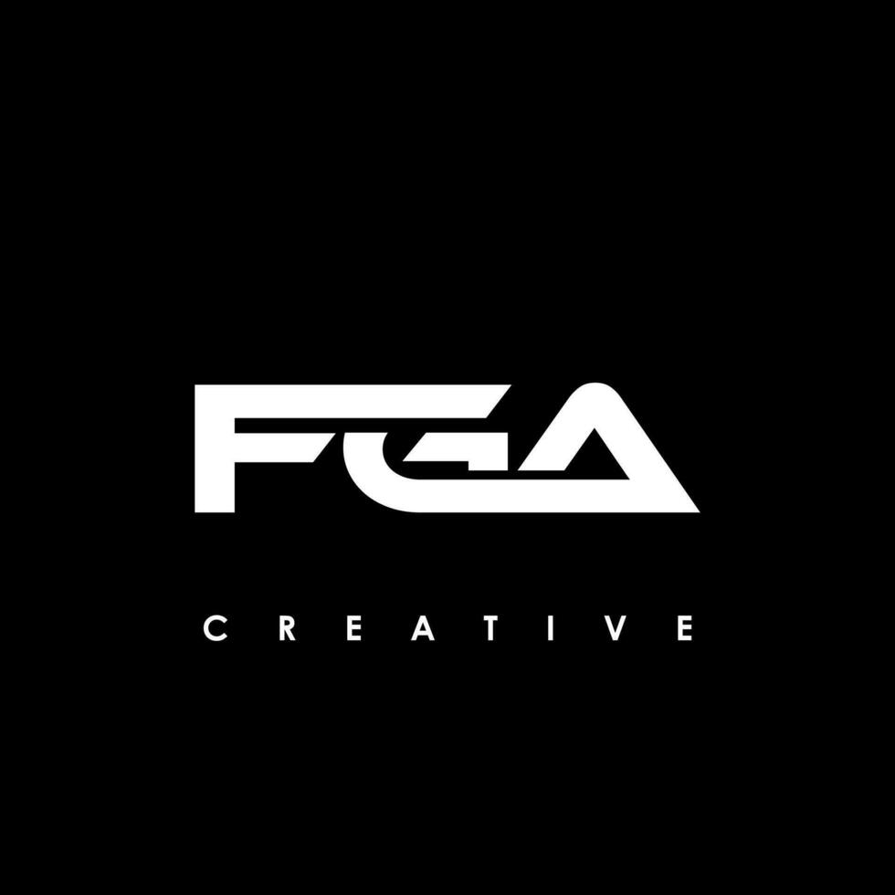 fga brief eerste logo ontwerp sjabloon vector illustratie