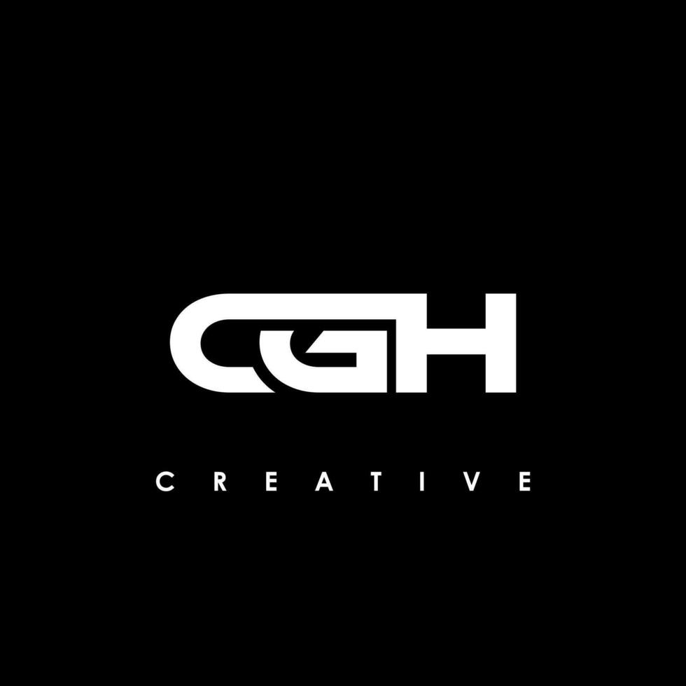 cgh brief eerste logo ontwerp sjabloon vector illustratie