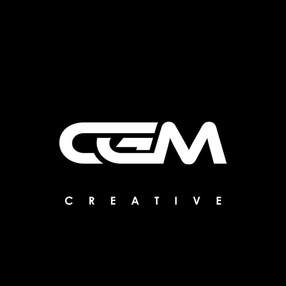 cgm brief eerste logo ontwerp sjabloon vector illustratie