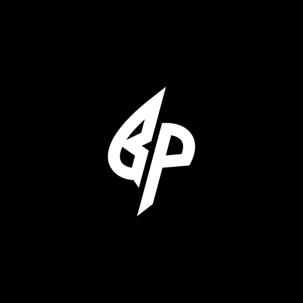 bp monogram logo esport of gaming eerste concept vector