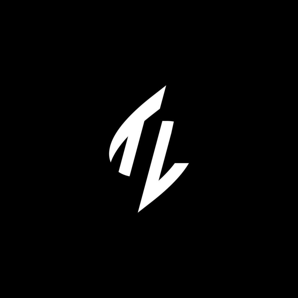 tl monogram logo esport of gaming eerste concept vector