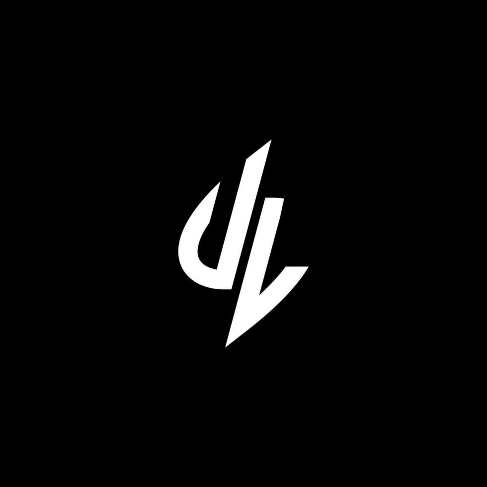 ul monogram logo esport of gaming eerste concept vector