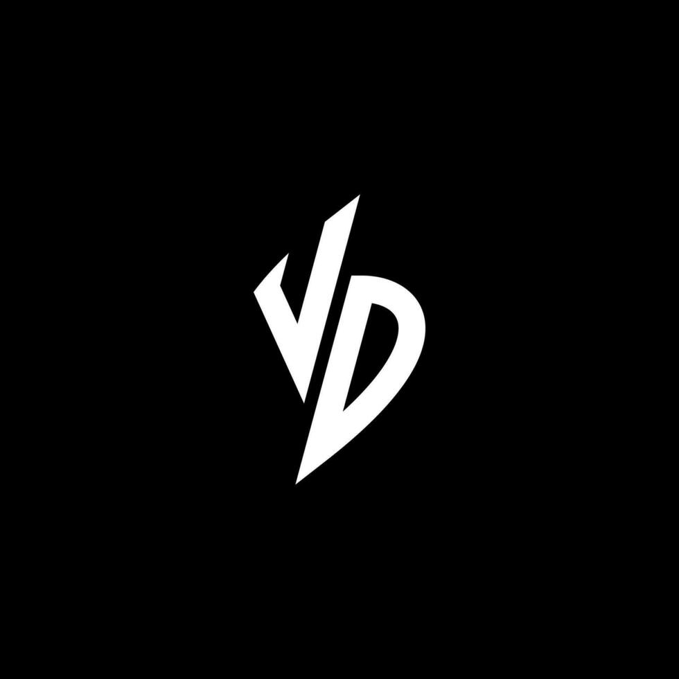 vd monogram logo esport of gaming eerste concept vector