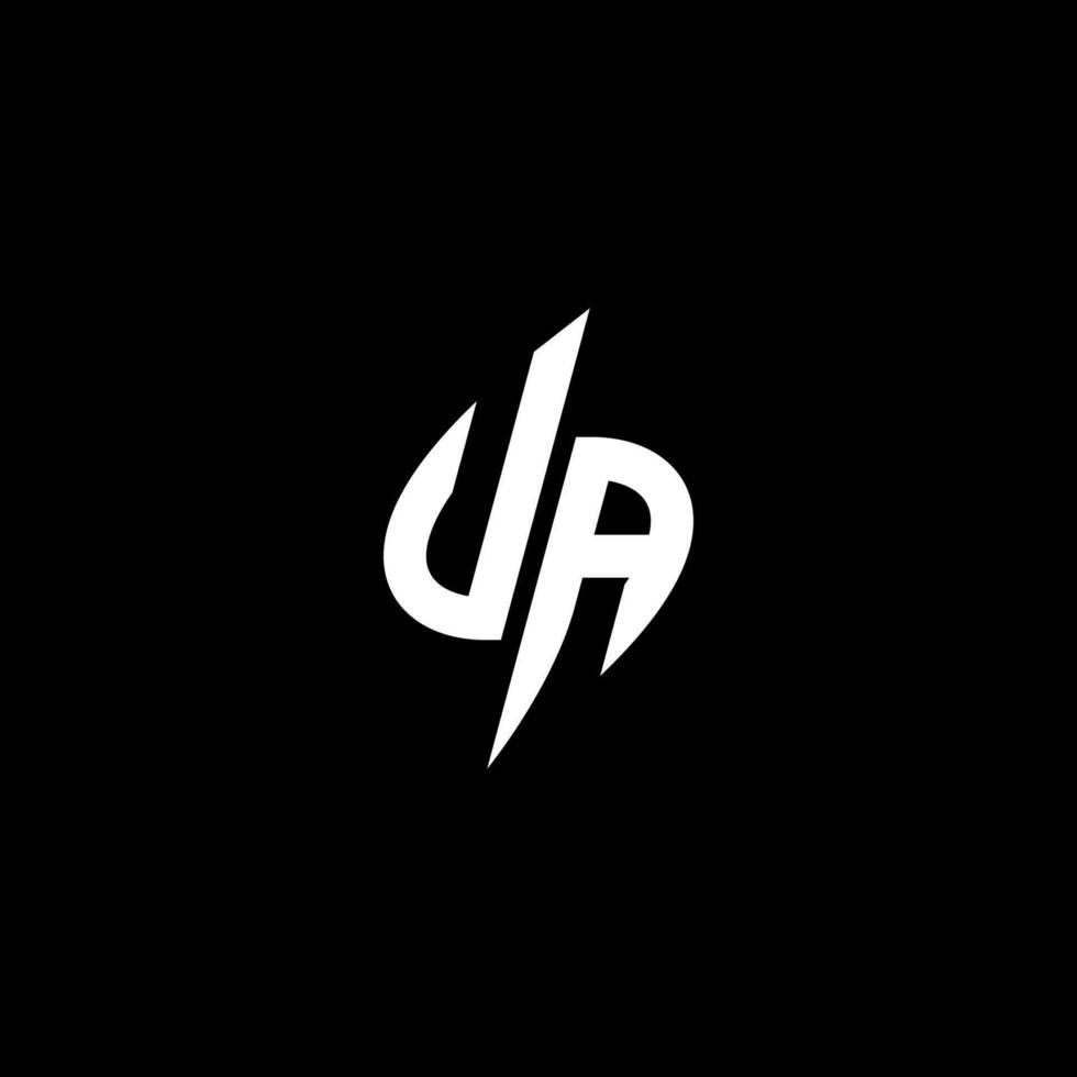 ua monogram logo esport of gaming eerste concept vector