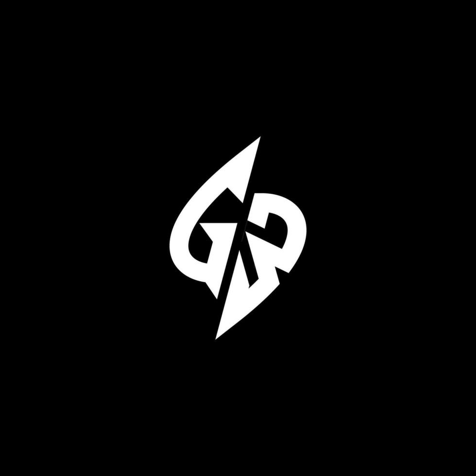 gw monogram logo esport of gaming eerste concept vector