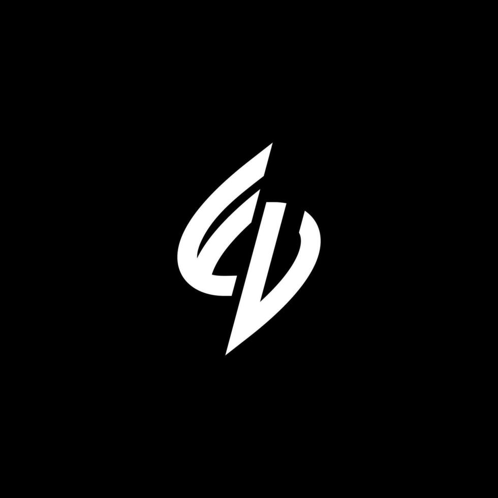 fu monogram logo esport of gaming eerste concept vector