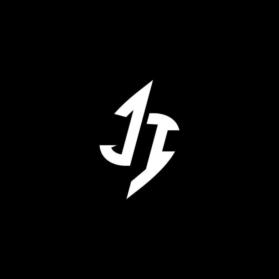 ji monogram logo esport of gaming eerste concept vector