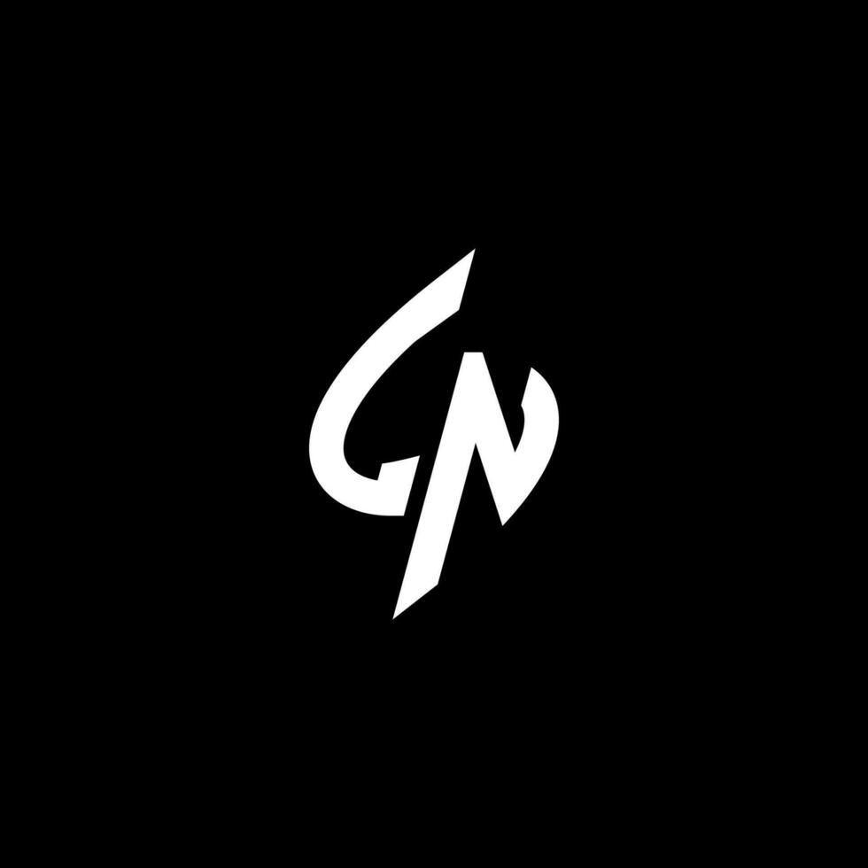 ln monogram logo esport of gaming eerste concept vector