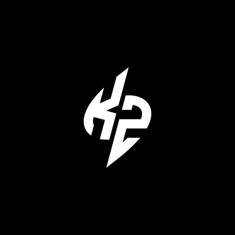 kzo monogram logo esport of gaming eerste concept vector