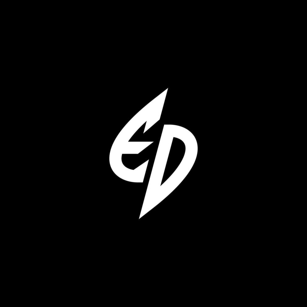 ed monogram logo esport of gaming eerste concept vector