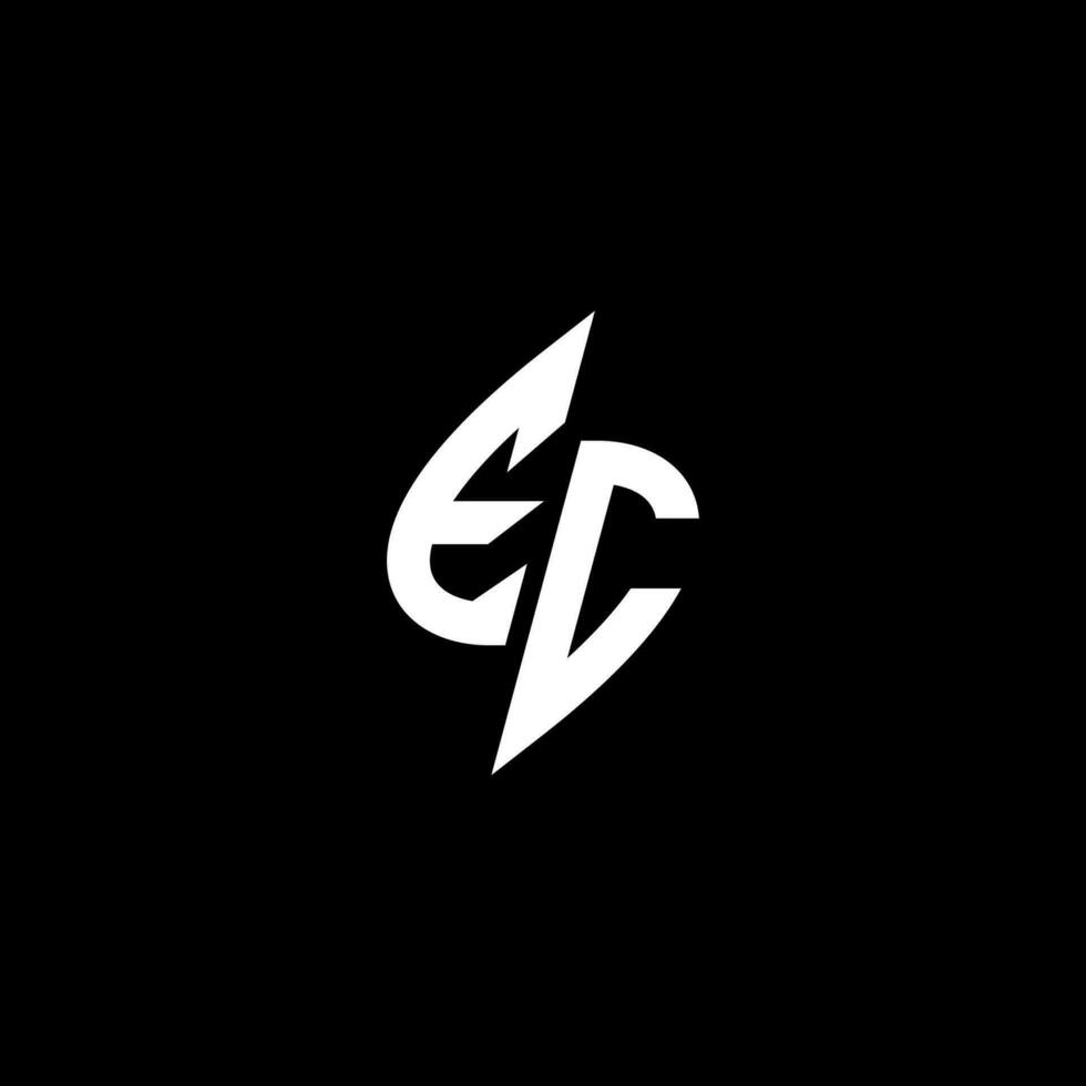 ec monogram logo esport of gaming eerste concept vector