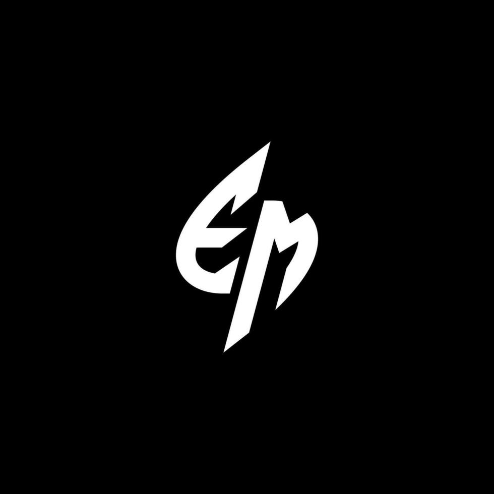 em monogram logo esport of gaming eerste concept vector