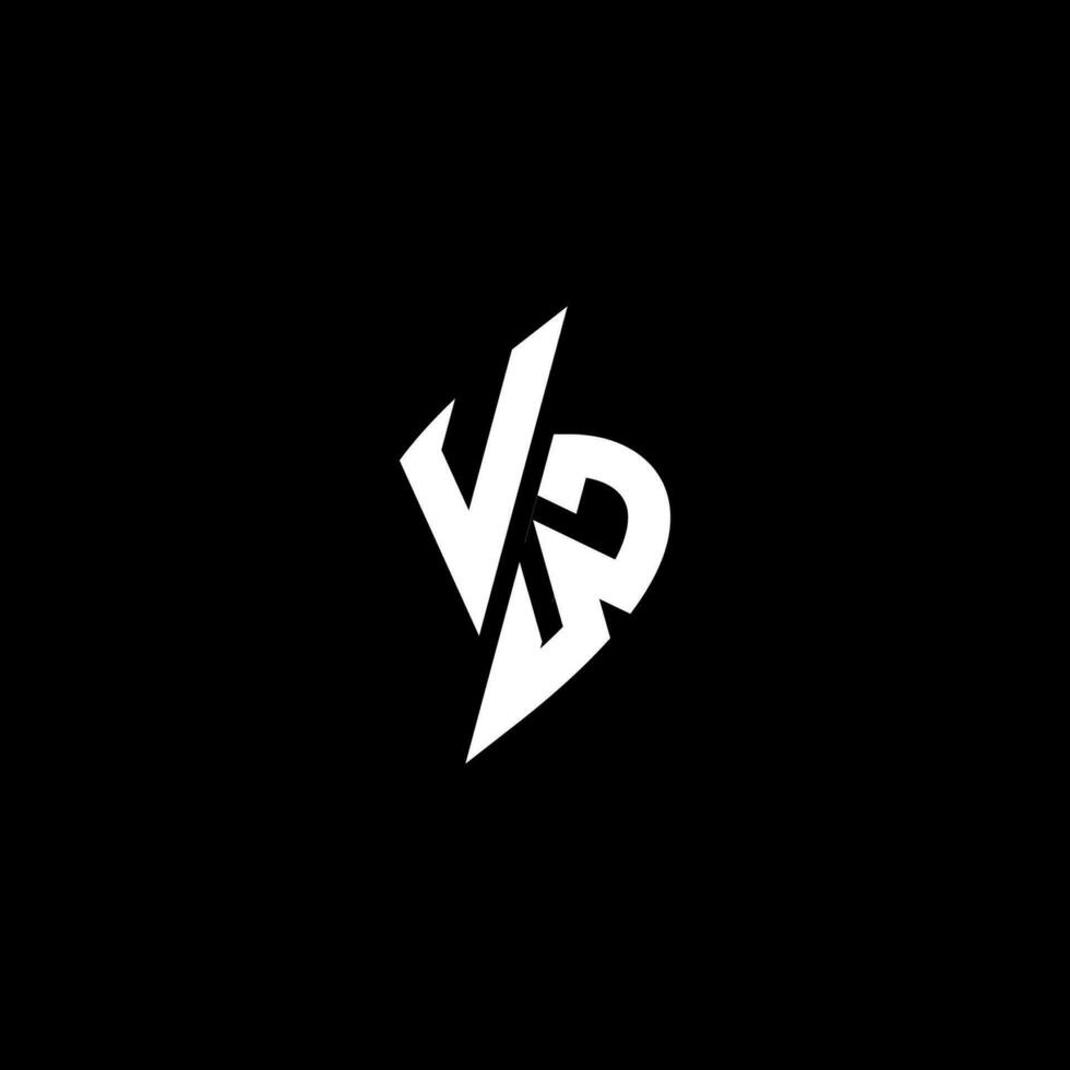 vw monogram logo esport of gaming eerste concept vector