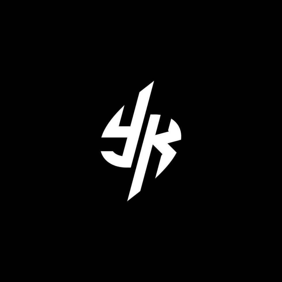 yk monogram logo esport of gaming eerste concept vector