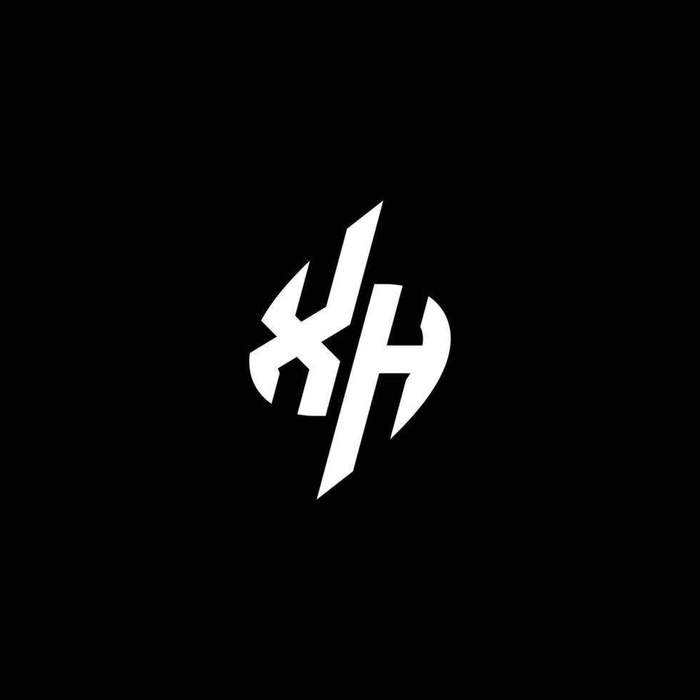 xh monogram logo esport of gaming eerste concept vector