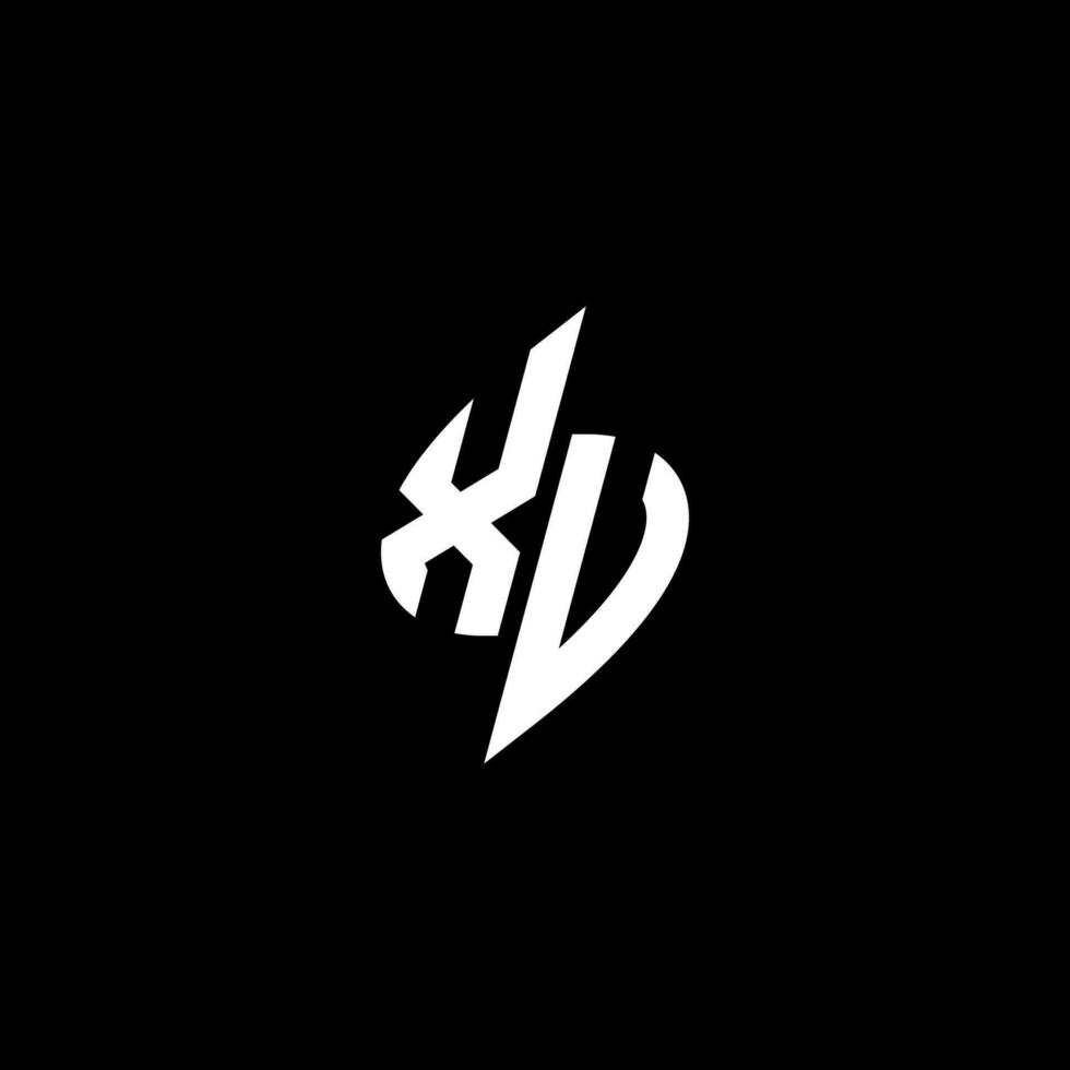 xu monogram logo esport of gaming eerste concept vector