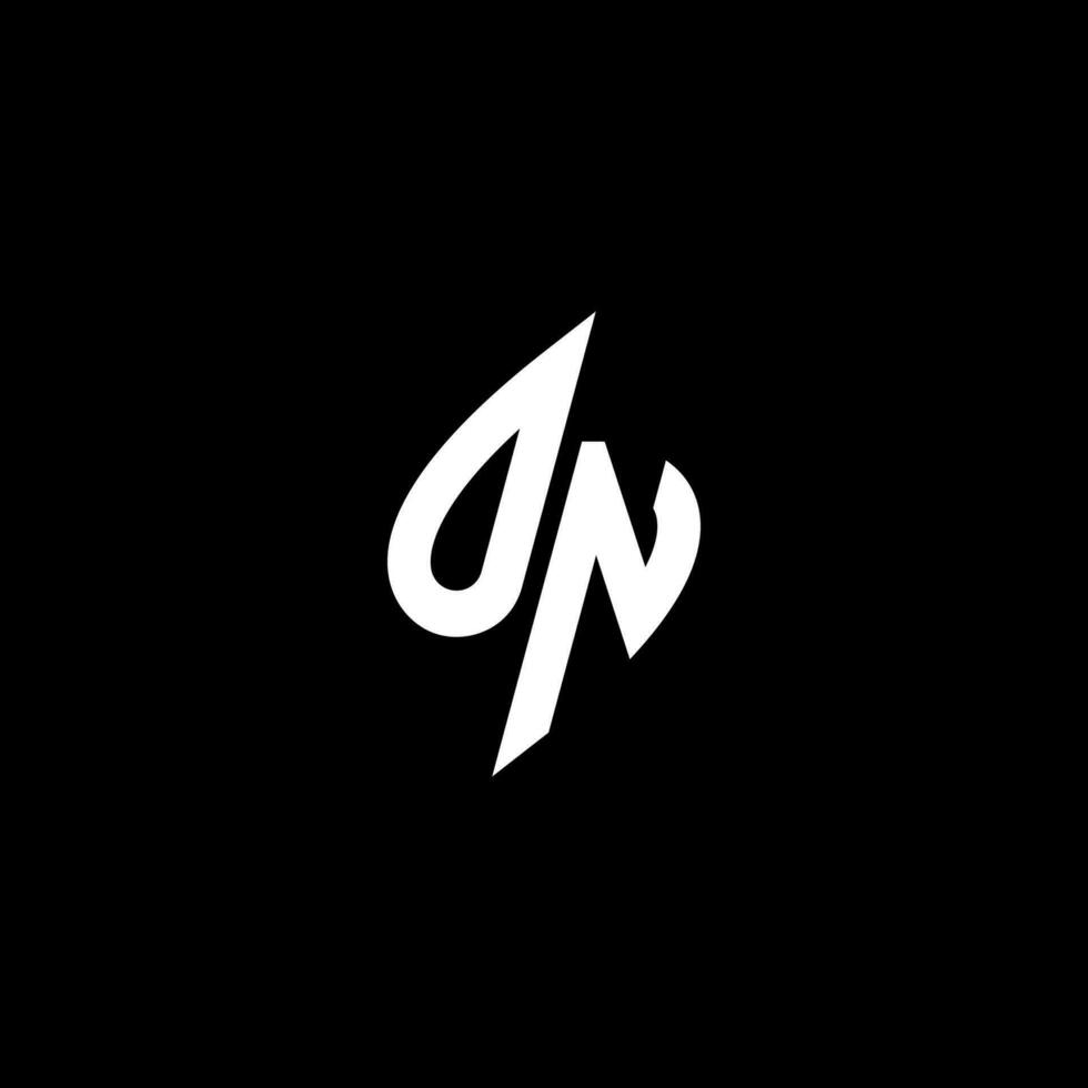 Aan monogram logo esport of gaming eerste concept vector