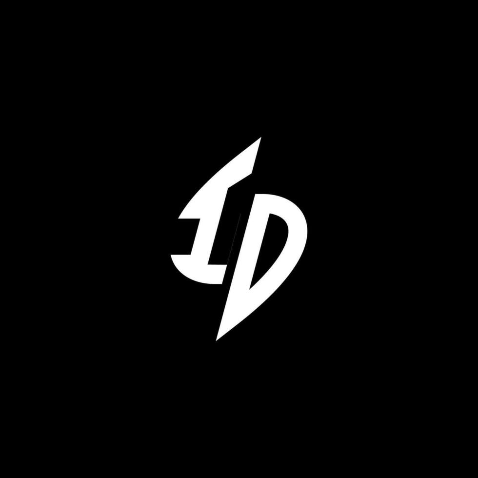 ID kaart monogram logo esport of gaming eerste concept vector