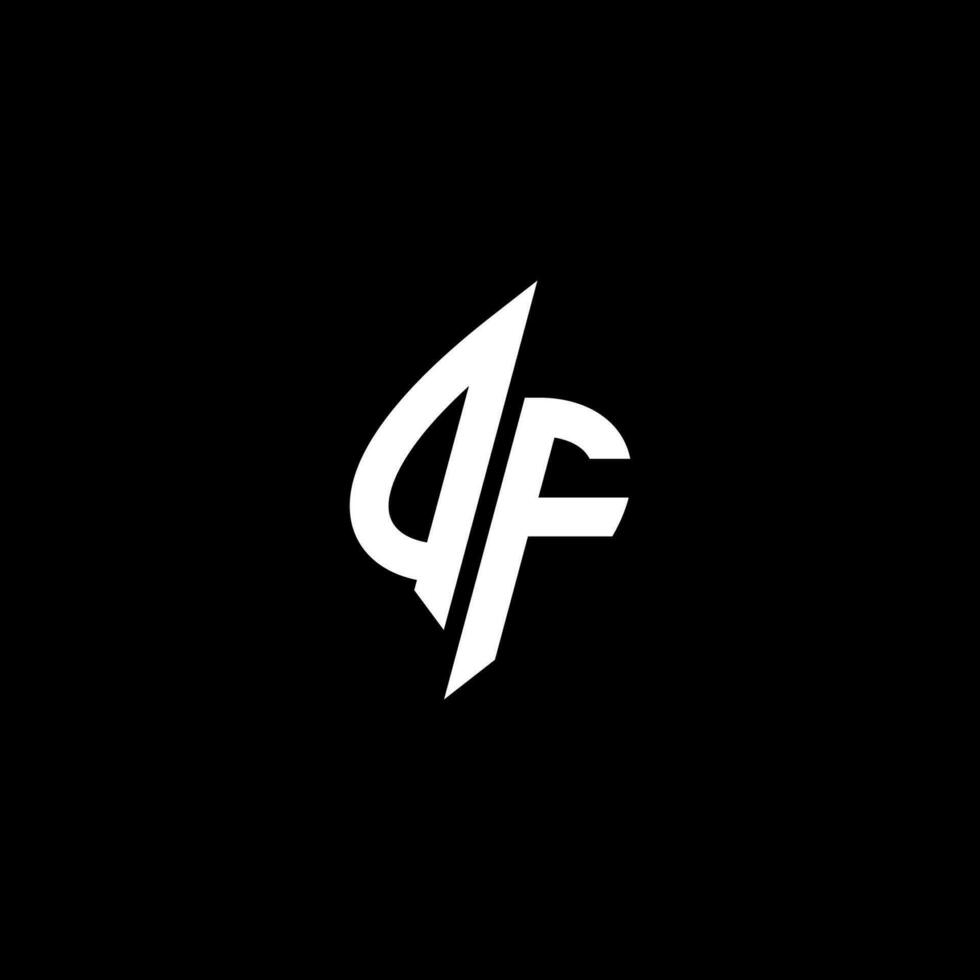 qf monogram logo esport of gaming eerste concept vector