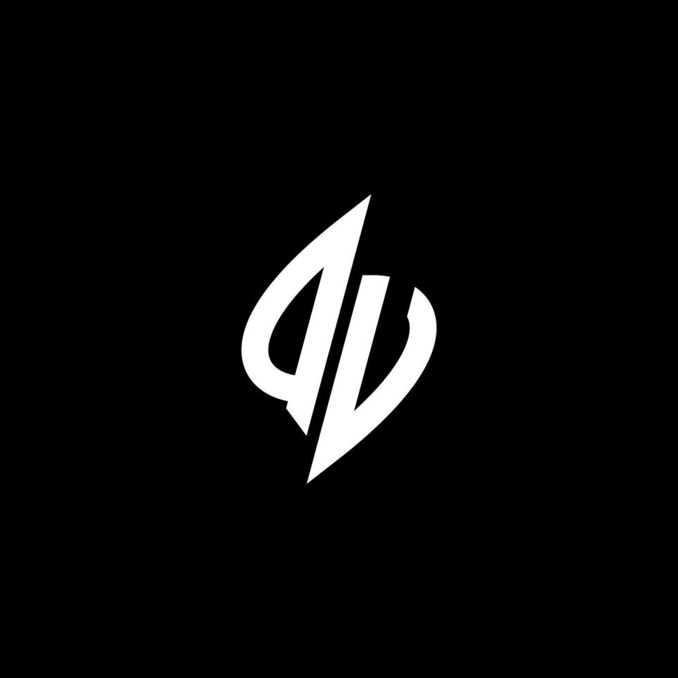 qu monogram logo esport of gaming eerste concept vector