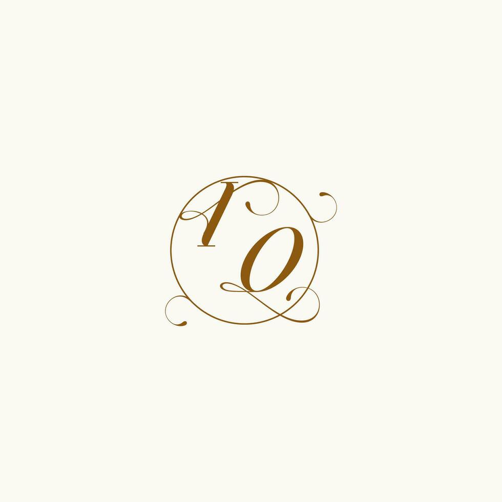 io bruiloft monogram eerste in perfect details vector