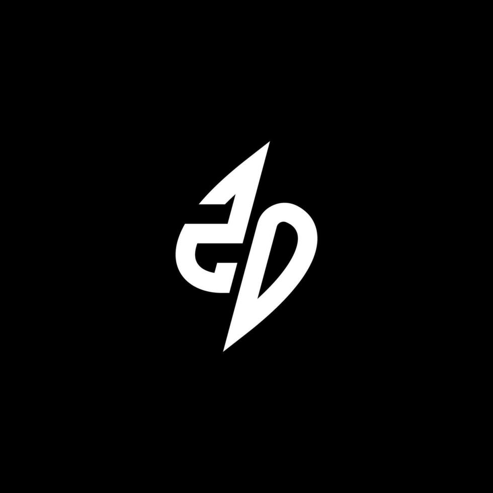 zo monogram logo esport of gaming eerste concept vector