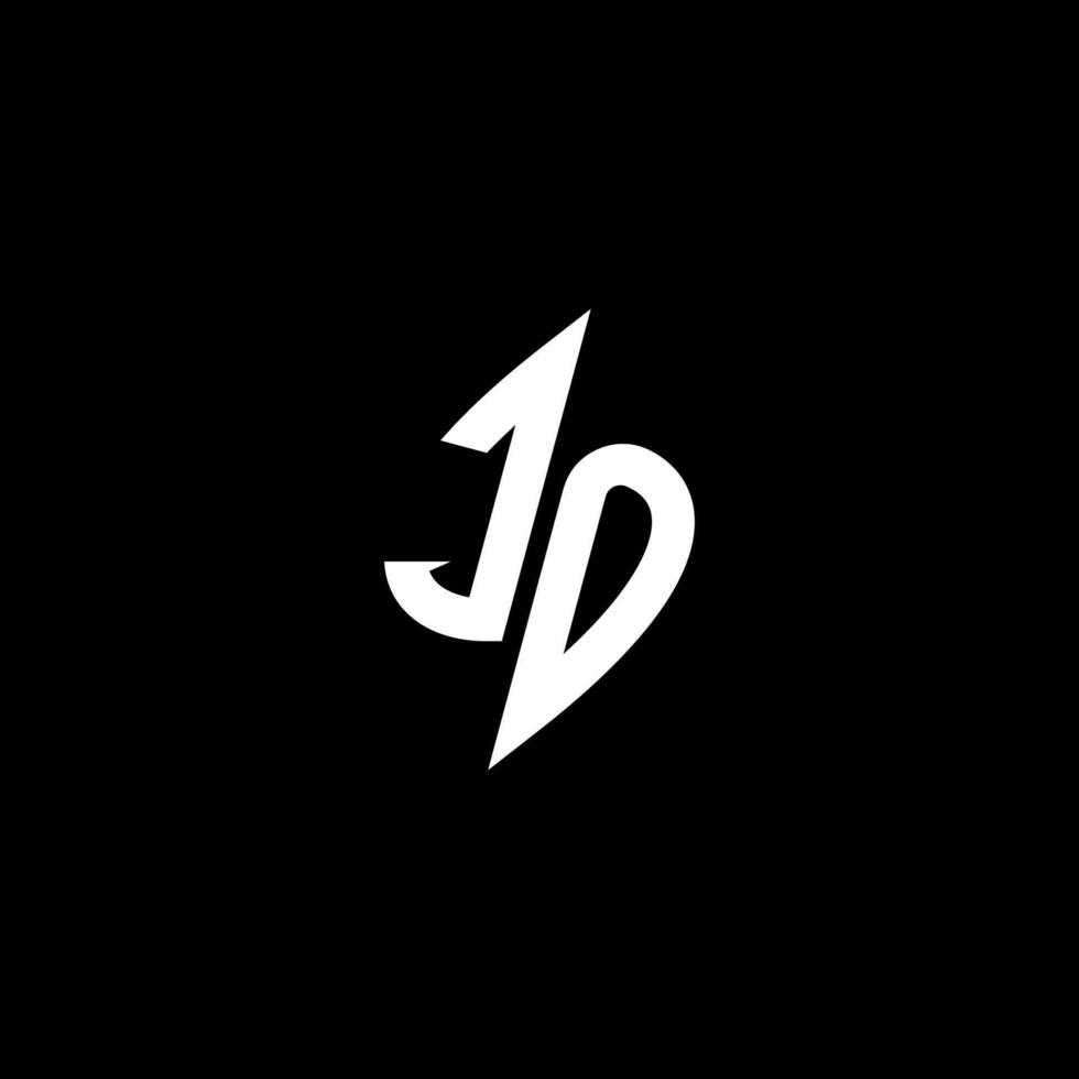 jo monogram logo esport of gaming eerste concept vector