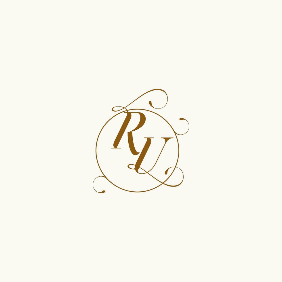 ru bruiloft monogram eerste in perfect details vector