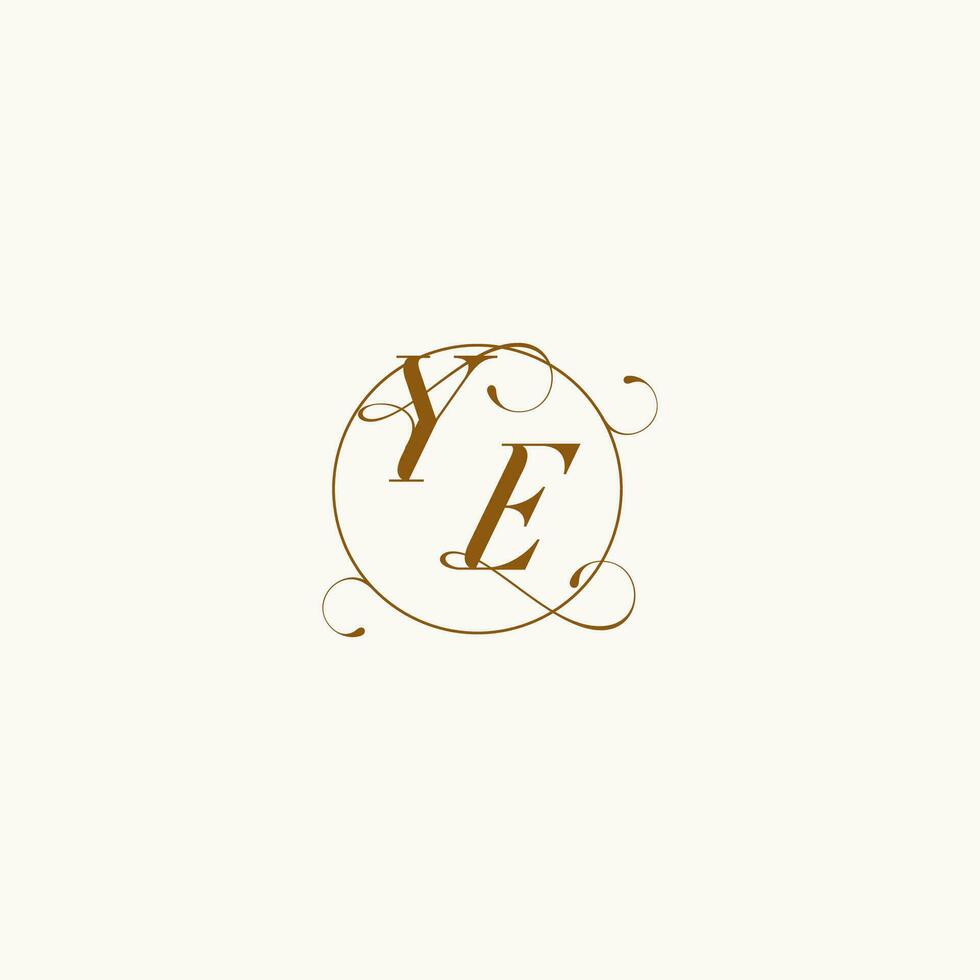 gij bruiloft monogram eerste in perfect details vector