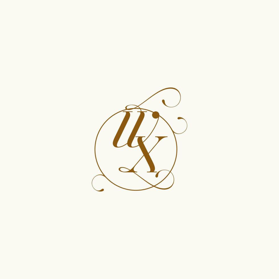 wx bruiloft monogram eerste in perfect details vector