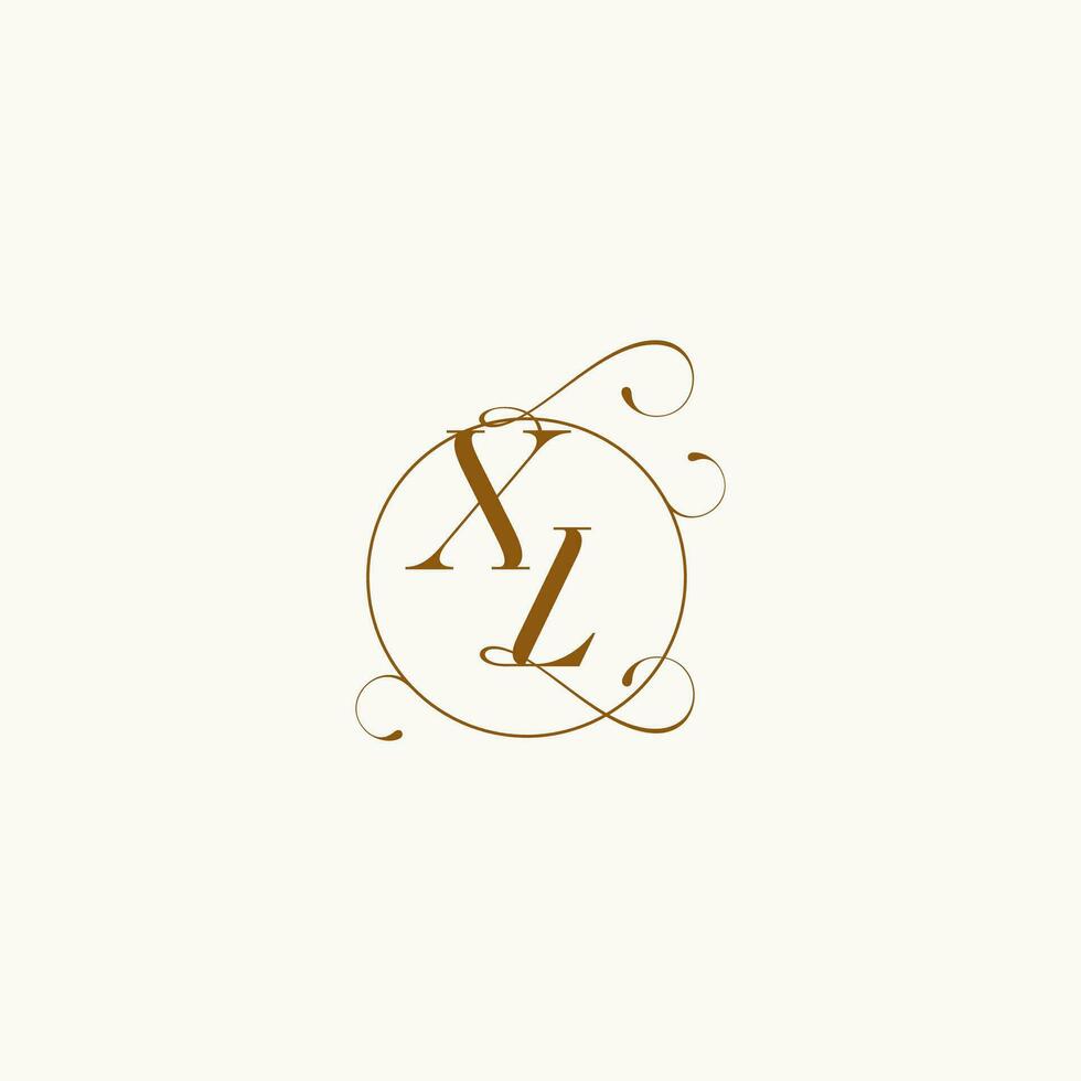 xl bruiloft monogram eerste in perfect details vector