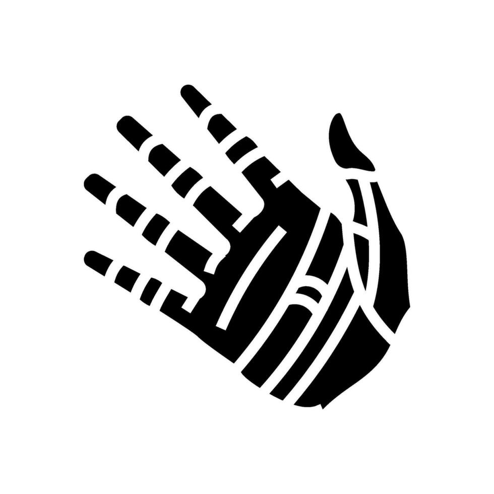 hand- revalidatie therapeut glyph icoon vector illustratie