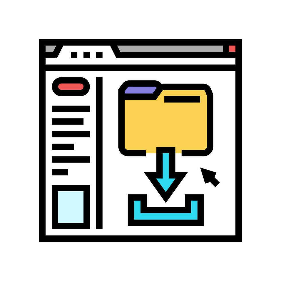 huiswerk inzending online aan het leren platform kleur icoon vector illustratie