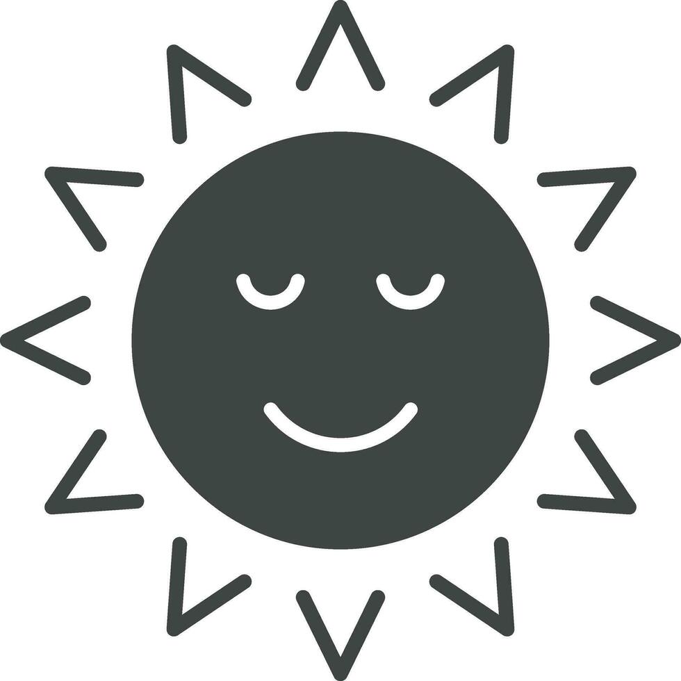 zon met gezicht icoon vector afbeelding. geschikt voor mobiel appjes, web apps en afdrukken media.