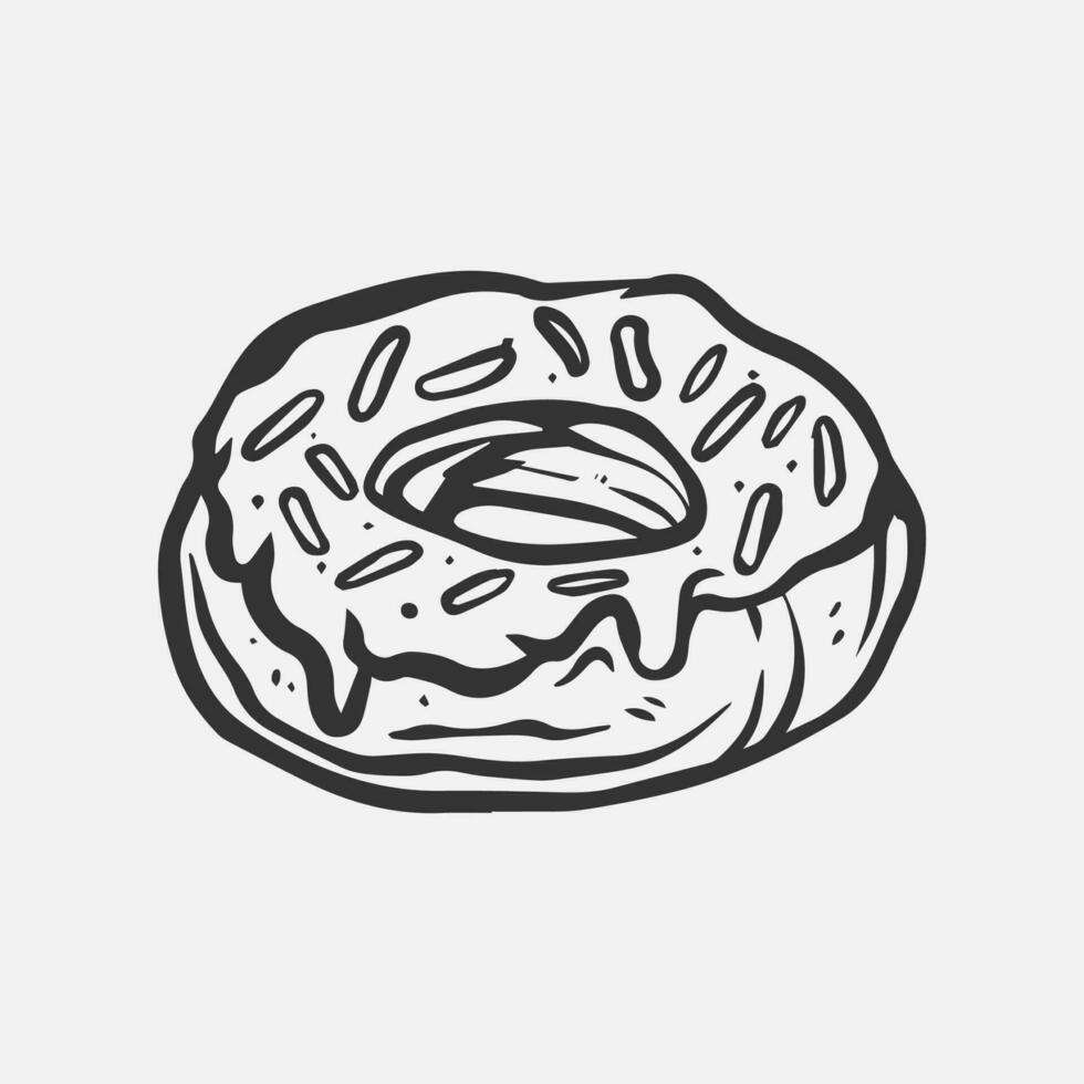 illustratie van donuts met hagelslag voor hobby bedrijf merk logos en t-shirt ontwerpen vector