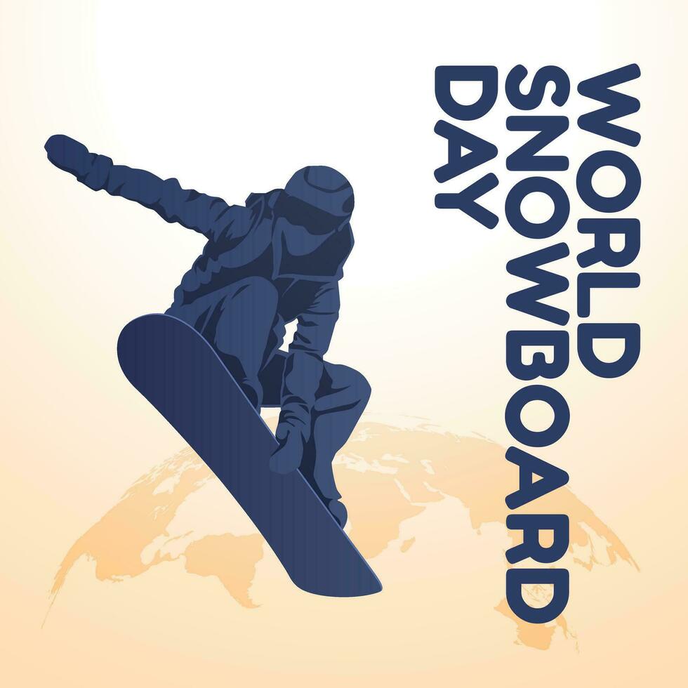 wereld snowboard dag ontwerp sjabloon mooi zo voor viering gebruik. snowboard vector ontwerp. vector eps 10. banier sjabloon.