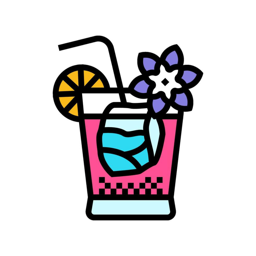 drankjes disco partij kleur icoon vector illustratie